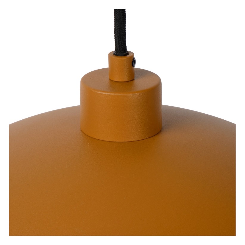 Lampa wisząca Siemon w musztardowym odcieniu do salonu