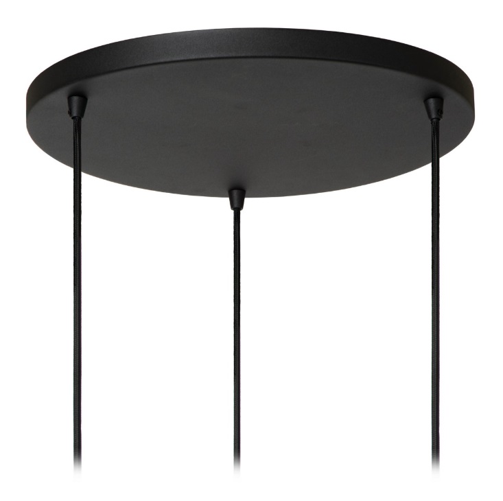 Wisząca lampa sufitowa Tribute 3 z beżowymi abażurami