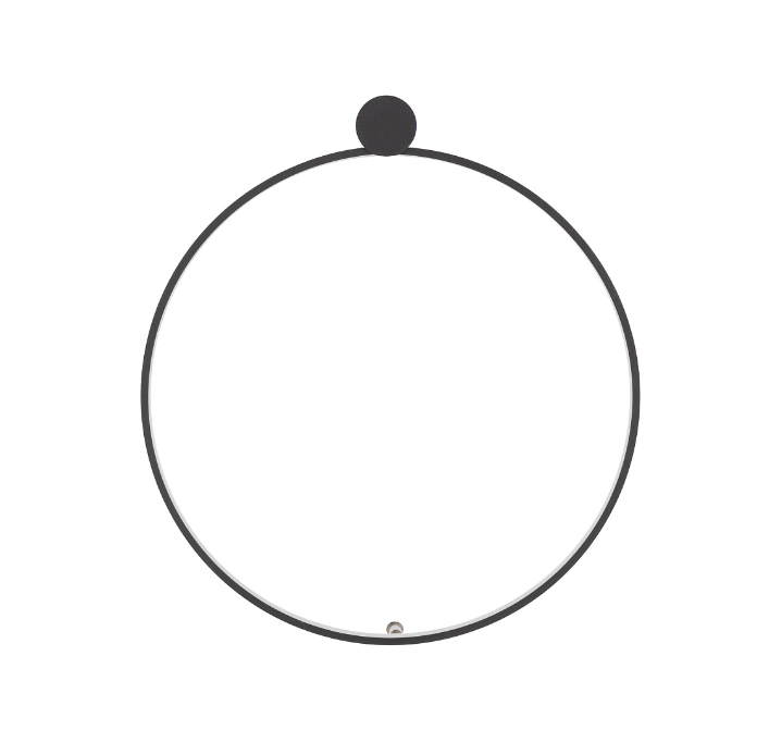 Kinkiet LED Circolo S z czarnym pierścieniem i światłem 4000K