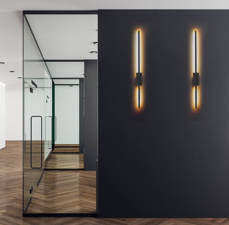 Kinkiet LED Flash w kolorze czarnym – efektowne oświetlenie dekoracyjne