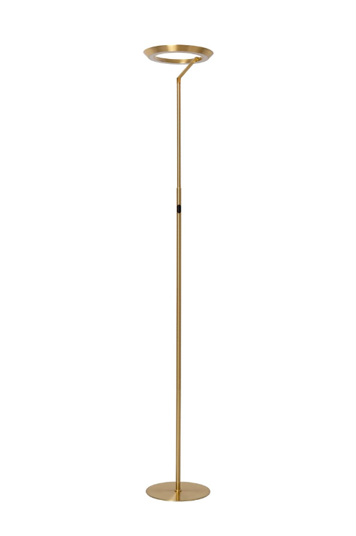 Lampa podłogowa Celeste w złotym wykończeniu z pierścieniem LED