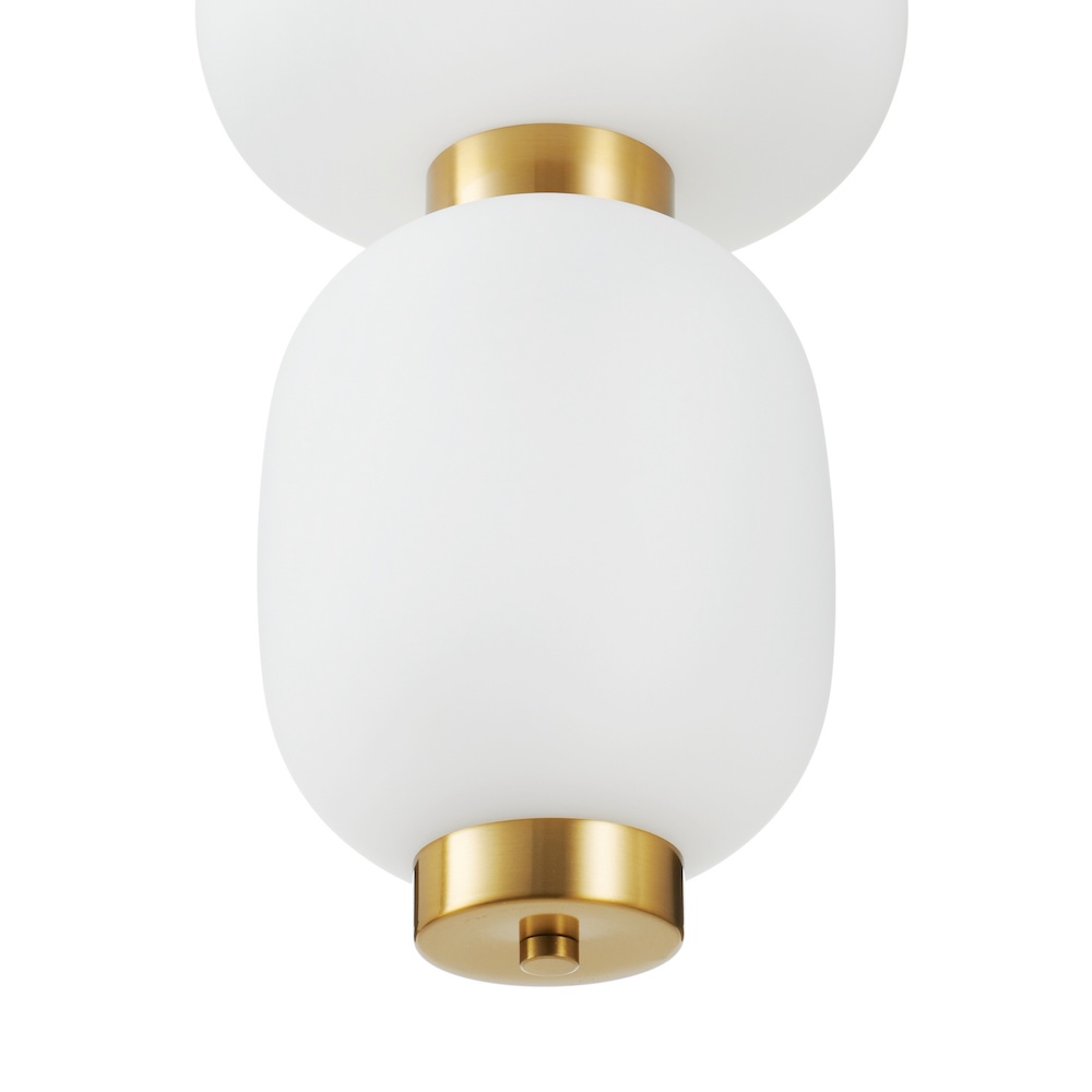 Lampa wisząca LED Brilla 3 podłużna z nieregularnymi szklanymi kloszami