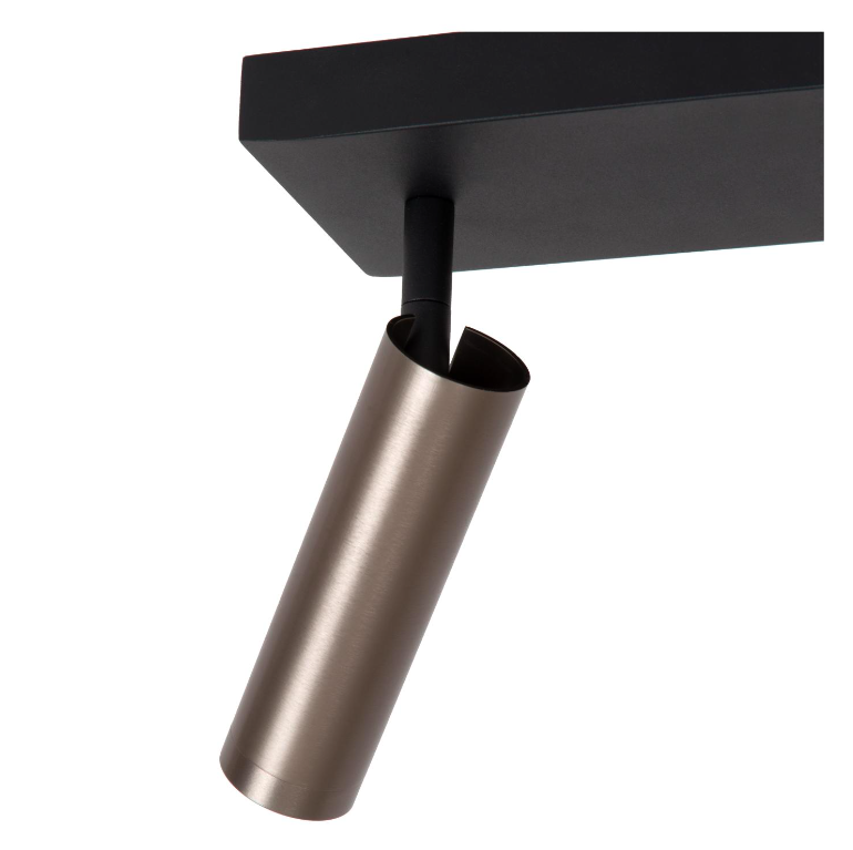 Reflektor Grado z dwiema brązowymi tubami na czarnej podstawie