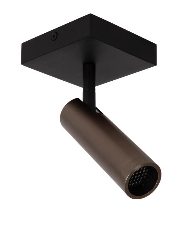 Stylowy reflektor sufitowy Grado w kolorze brązowym