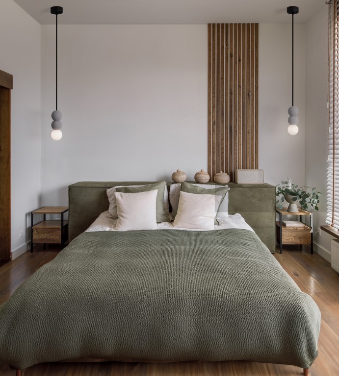 Wisząca lampa z betonu StoneBall 2 w szarych kulach do sypialni