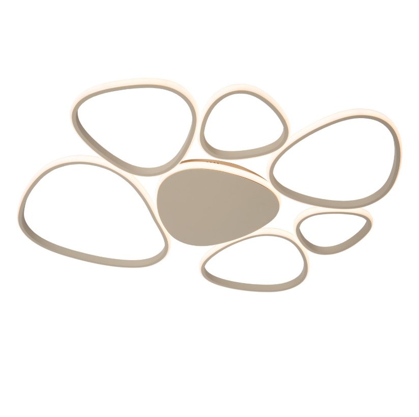 Żyrandol LED 72W w kolorze beżowym Samling do salonu – model płaski