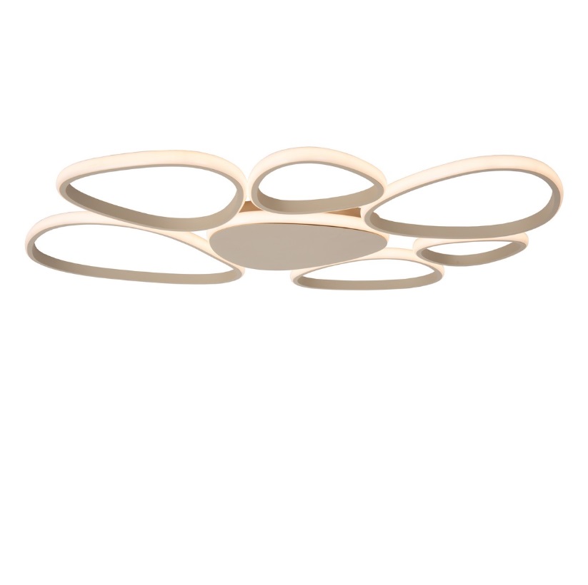 Żyrandol LED 72W w kolorze beżowym Samling do salonu – model płaski