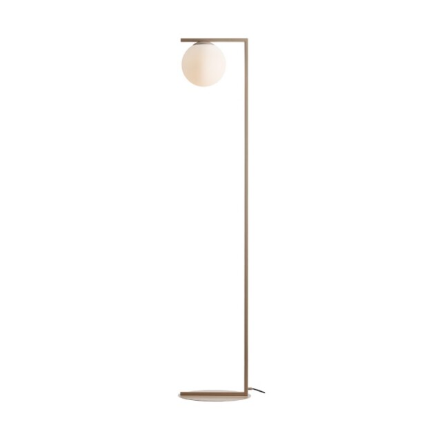 Lampa podłogowa Zac w kolorze beżowym o geometrycznym kształcie