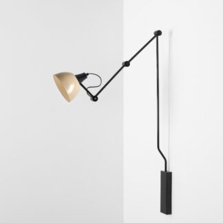 Nowoczesny kinkiet Aida w kolorze beżowym na regulowanym ramieniu