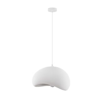 Wisząca lampa Cluora 50 w stylu wabi-sabi, kolor biały