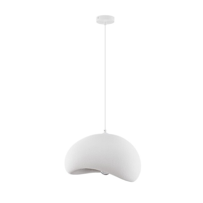 Wisząca lampa Cluora 50 w stylu wabi-sabi, kolor biały