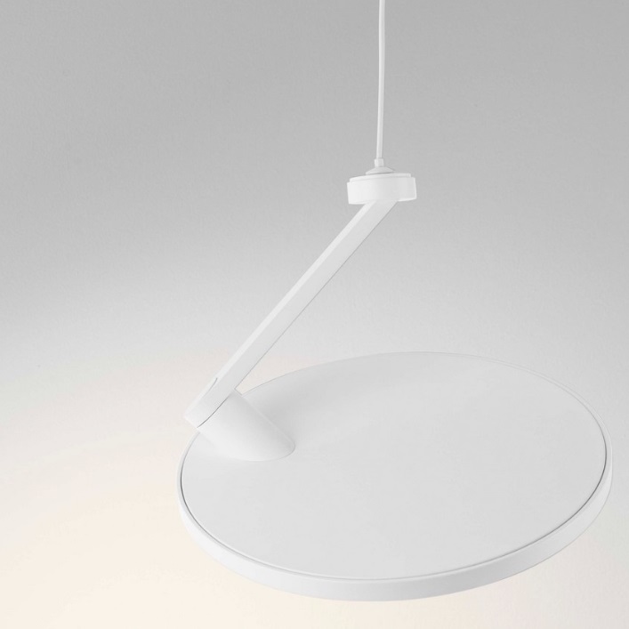 Ruchoma lampa sufitowa LED Eclipto w kolorze białym, płaska, 14W