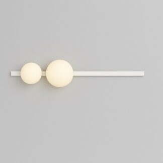 Kinkiet łazienkowy Grada 2 w białym kolorze z kulistymi kloszami ze szkła