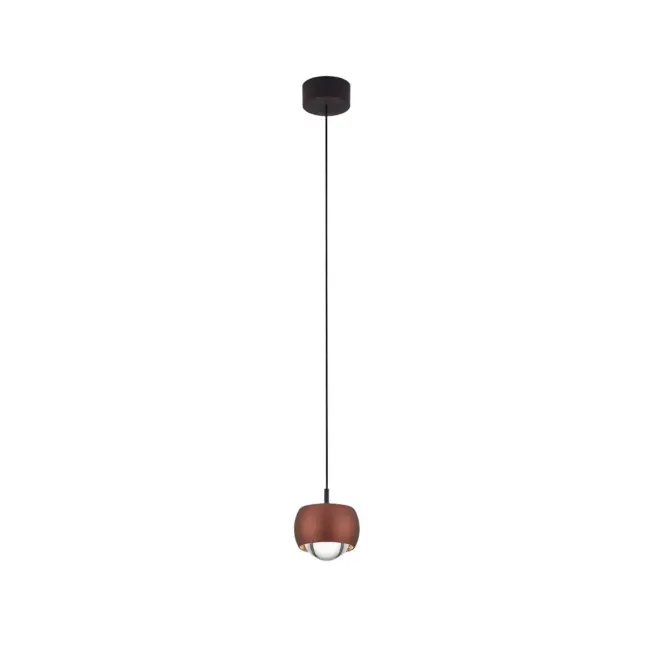 Lampa wisząca Softlin w kolorze brązowym – mała kula LED