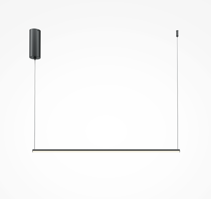 Liniowa lampa wisząca Halo w kolorze czarnym, LED 10W, długość 80 cm, Maytoni