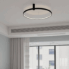 Plafon LED Ring S 60 cm w kolorze czarnym z regulacją barwy światła