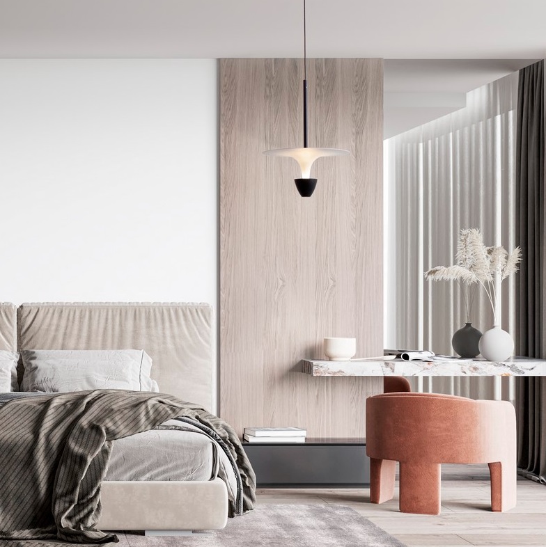 Nowoczesna lampa wisząca LED Taliana 34 w kolorze czarnym