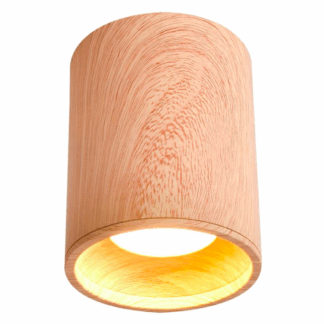 Lampa sufitowa Spike z aluminium w wykończeniu drewnopodobnym