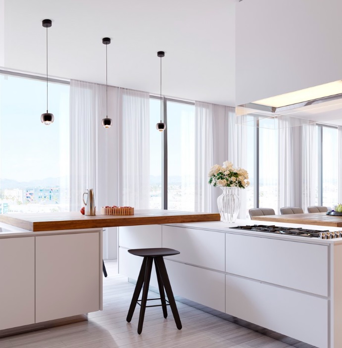 Stylowa lampa sufitowa Softlin w chromowanym wykończeniu