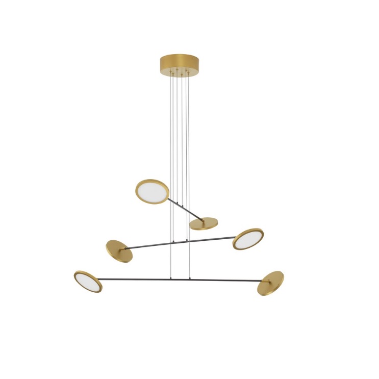 Nowoczesny żyrandol LED Vialto 51W do salonu w eleganckim stylu