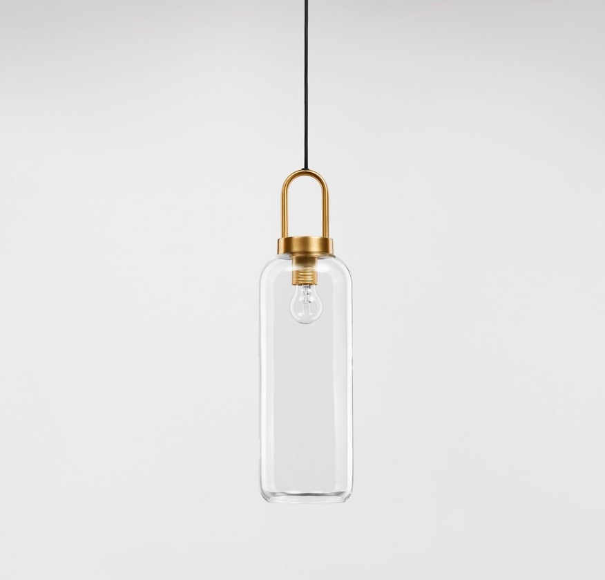 Lampa sufitowa Quina 15 w klasycznym stylu z przezroczystym, smukłym kloszem