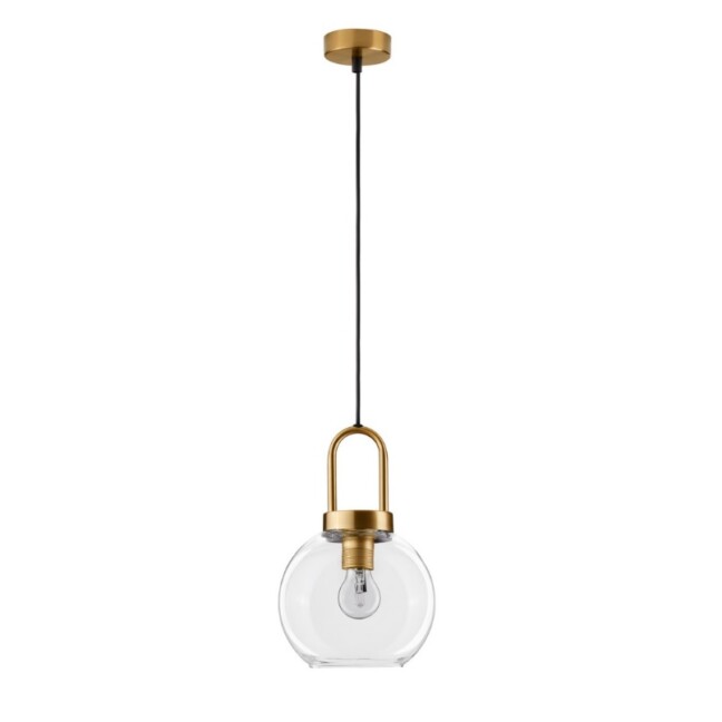 Wisząca lampa Quina 20 w klasycznym stylu z przezroczystym kloszem