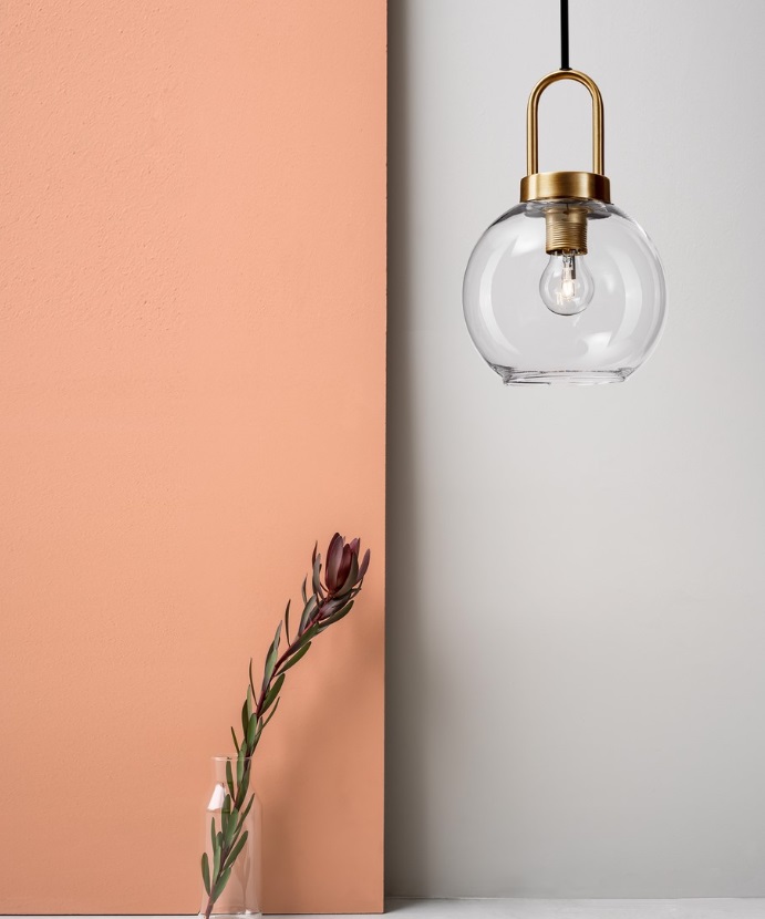 Wisząca lampa Quina 20 w klasycznym stylu z przezroczystym kloszem