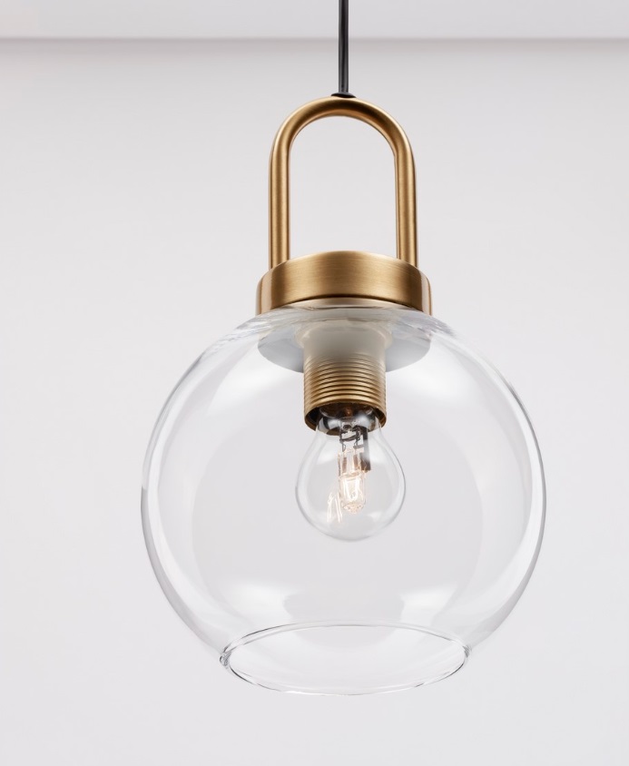 Wisząca lampa Quina 20 w klasycznym stylu z przezroczystym kloszem