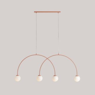 Wisząca lampa Una 4 L w kolorze terakoty