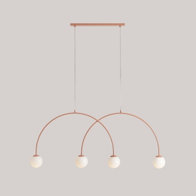 Wisząca lampa Una 4 L w kolorze terakoty