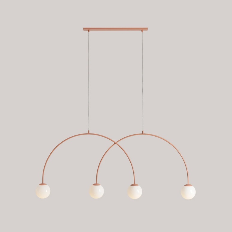 Wisząca lampa Una 4 L w kolorze terakoty