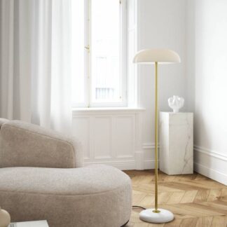 Lampa stojąca Glossy ze szklanym kloszem