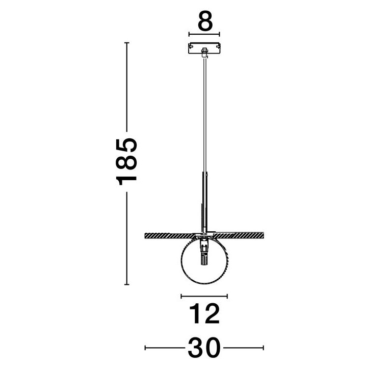 Lampa wisząca Kivra z białego marmuru w kształcie kamiennego dysku