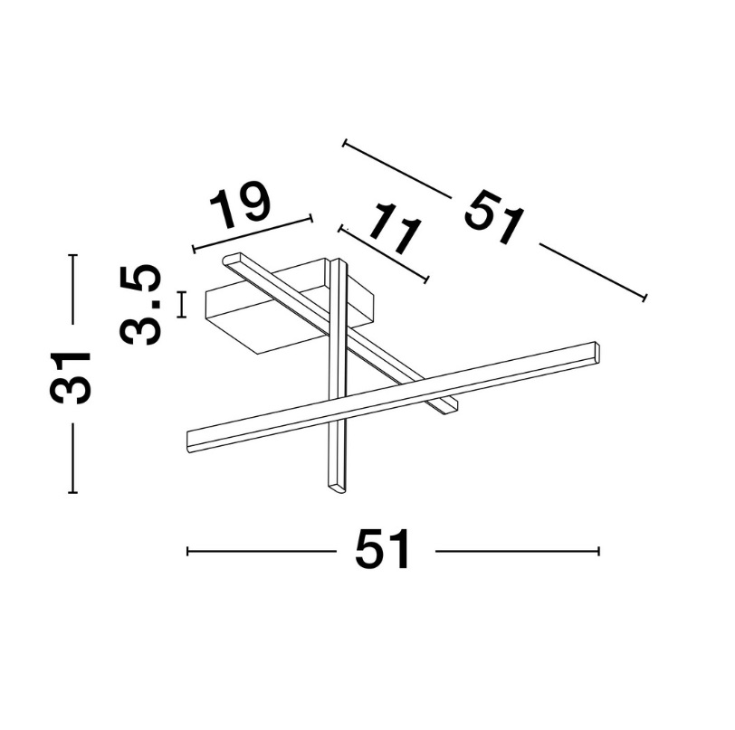 Nowoczesna plafoniera LED Shadowbeam o minimalistycznym designie