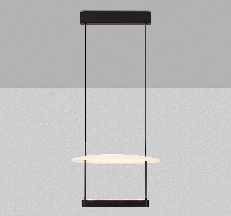 Lampa wisząca Sfumato 45 z odbitym światłem do nowoczesnej jadalni