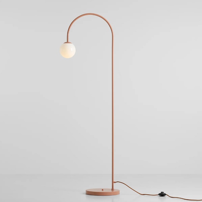 Lampa stojąca Una w nowoczesnym stylu kolor terracotta