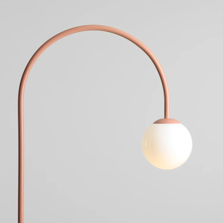 Lampa stojąca Una w nowoczesnym stylu kolor terracotta