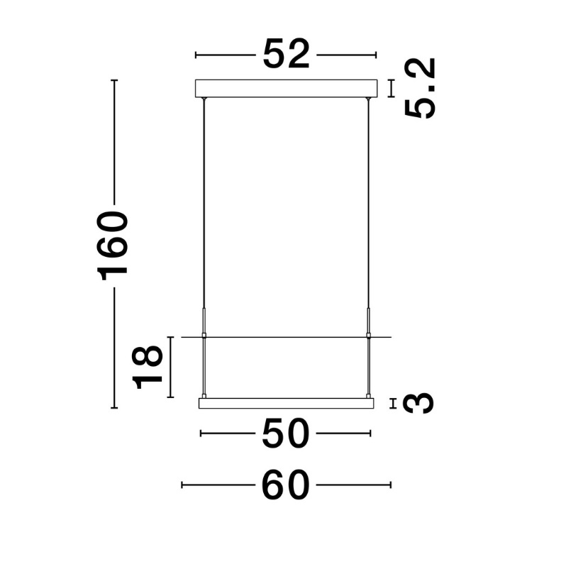 Lampa wisząca Sfumato 60 w nowoczesnym stylu z efektem światła odbitego