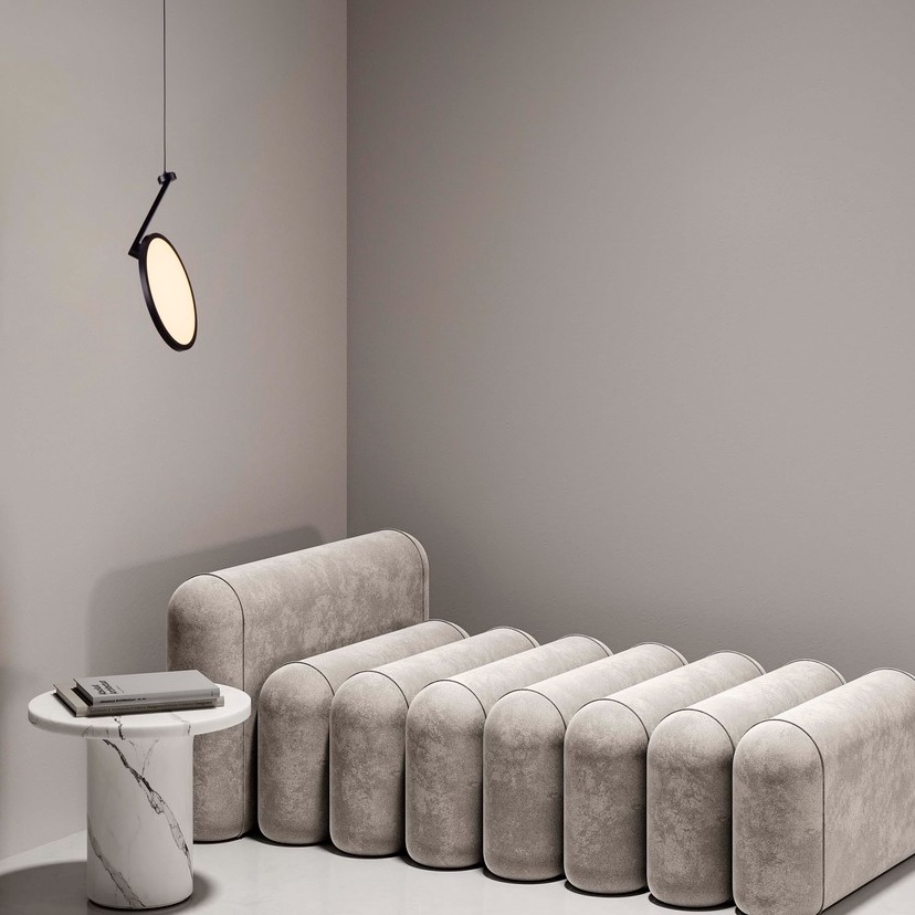 Ruchoma lampa sufitowa LED Eclipto w kolorze białym, płaska, 14W