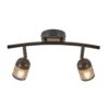 Promocja – czarna lampa Alfred 2 z reflektorkami do przedpokoju
