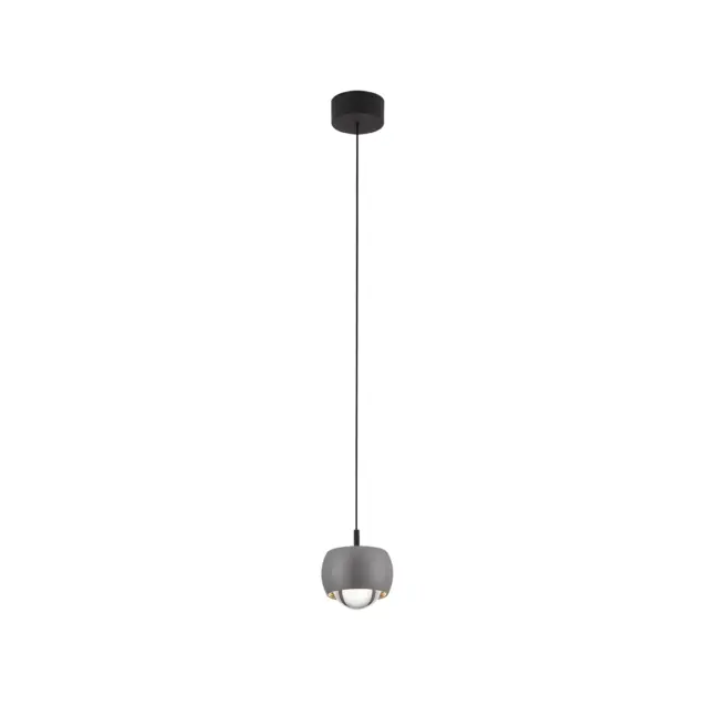 Wisząca lampa LED Softlin w odcieniu szarości do sypialni – idealna nad szafkę