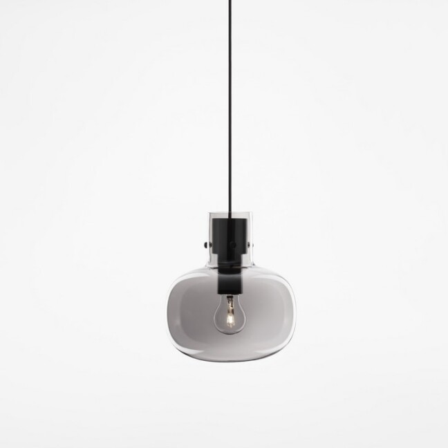 Lampa wisząca Mellu 22 ze szklanym, przydymionym kloszem