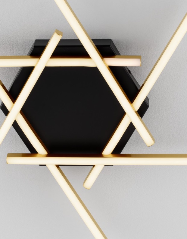 Lampa sufitowa Shadowbeam 60 w kolorze złotym z oświetleniem LED 43W