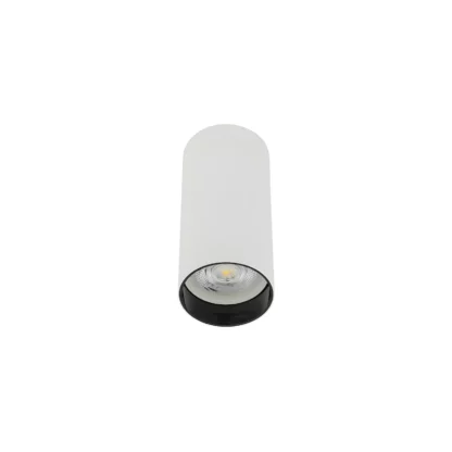 Biała sufitowa lampa typu tuba MONO