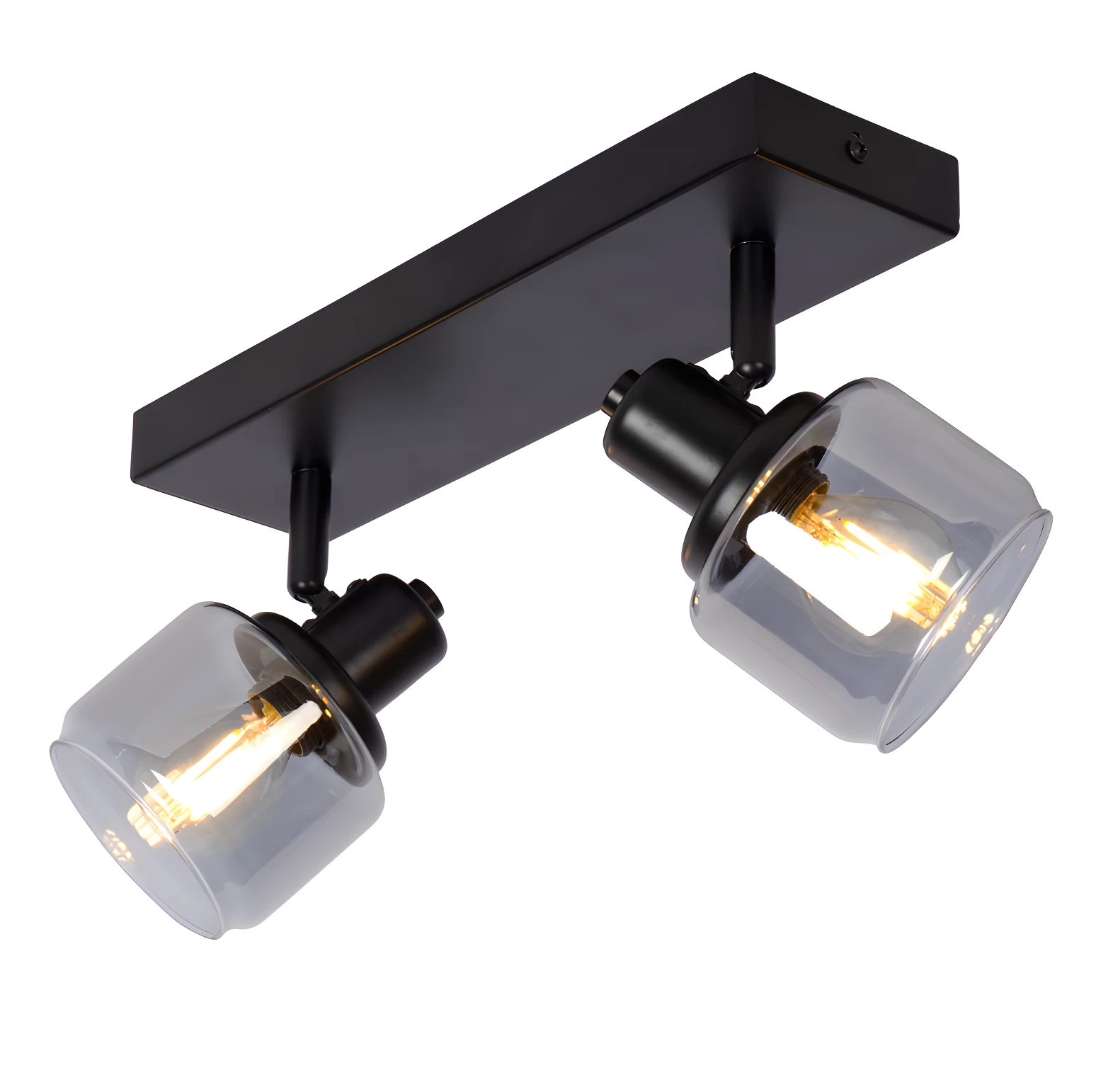 Klasyczny plafon Bjorn 2 z dwoma punktami świetlnymi – wykonany ze szkła