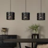 Lampa wisząca Rosas 3 w kolorze czarno-złotym z trzema punktami świetlnymi do zawieszenia nad stołem