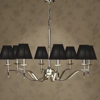 Żyrandol do salonu - świecznikowy na 8 żarówek - Stanford - Interiors