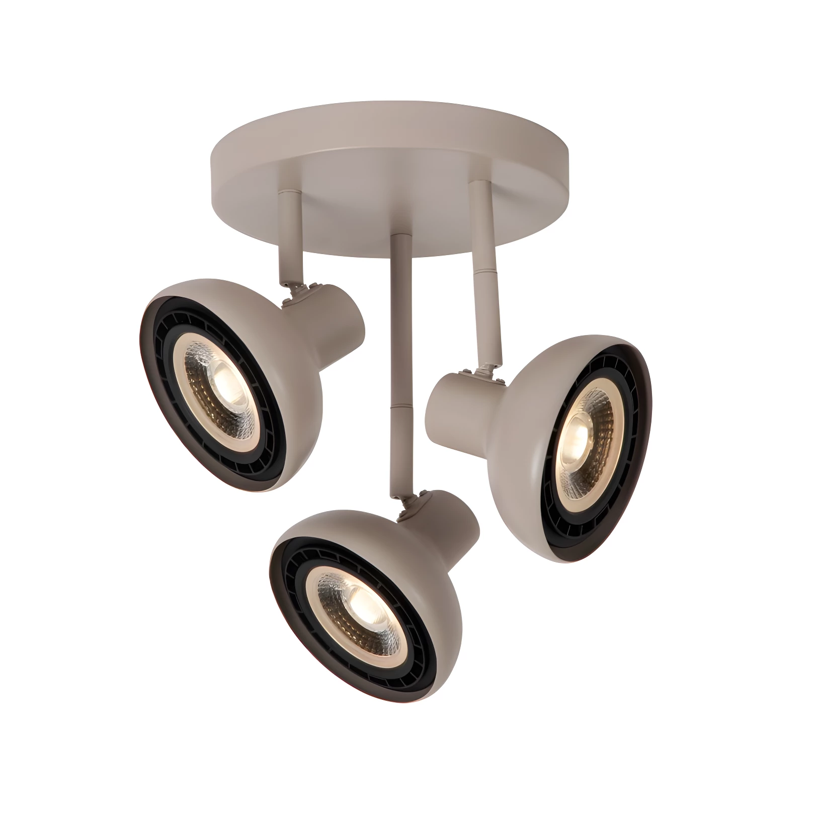 Lampa sufitowa Sensas 3 w kolorze beżowym z reflektorami