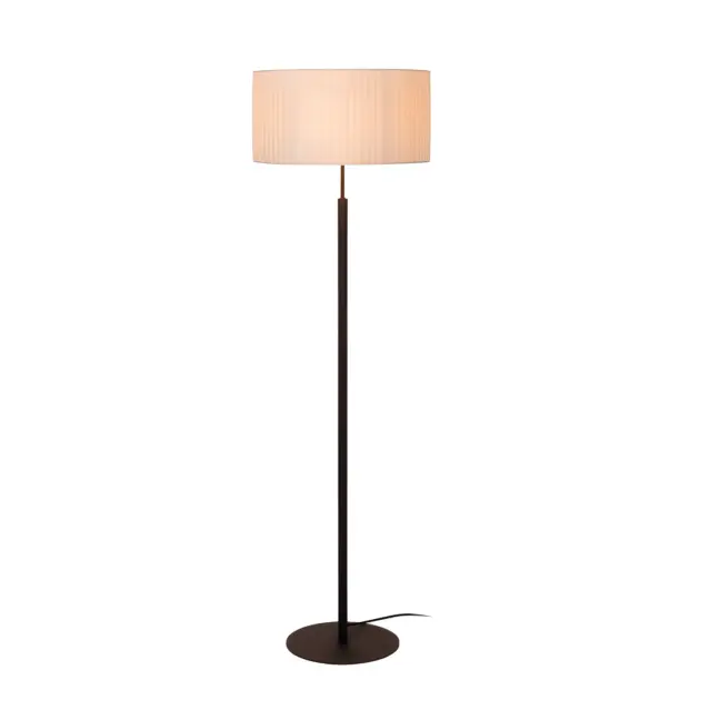 Lampa stojąca Fold w kolorze białym z plisowanym kloszem