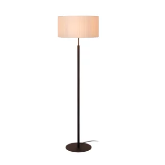 Lampa stojąca Fold w białym kolorze z plisowanym kloszem